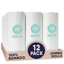 Load image into Gallery viewer, disposable kitchen bamboo paper towels by cloud paper save trees
