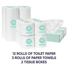 Load image into Gallery viewer, bamboo toilet paper paper towels facial tissues eco-friendly cloud paper save trees
