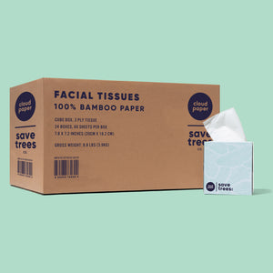 Soft and gentle cube facial tissues in bulk