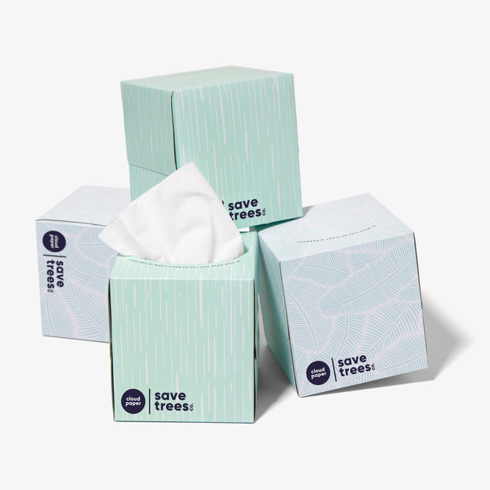 Soft and gentle cube facial tissues