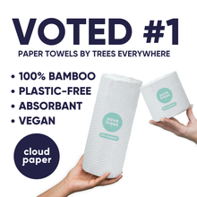 Load image into Gallery viewer, Eco-friendly bamboo paper towels save trees cloud paper
